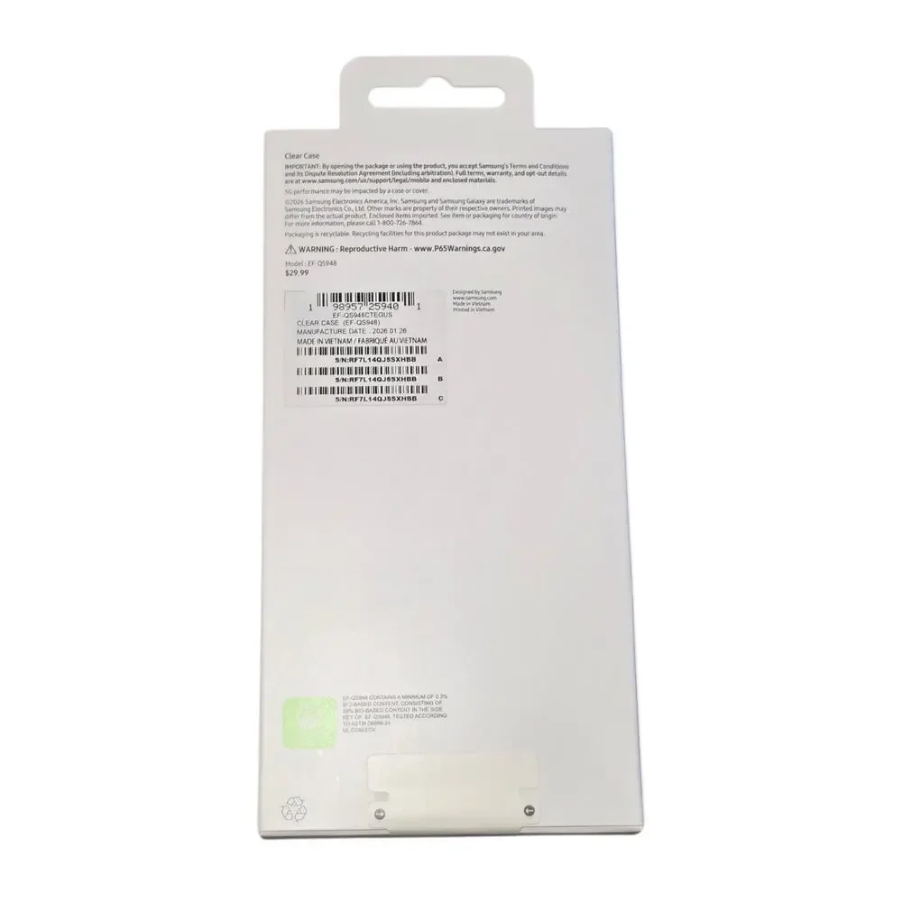 New Galaxy S26 Ultra Clear Case Transparent OEM Sealed